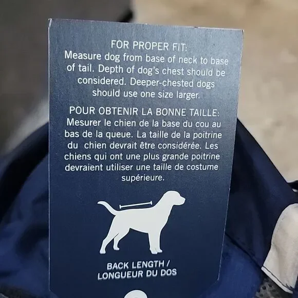 Nautica Pet Dog Blue Raincoat Harness Poncho Hoodies Vest  Waterproof co… - Picture 8 of 10